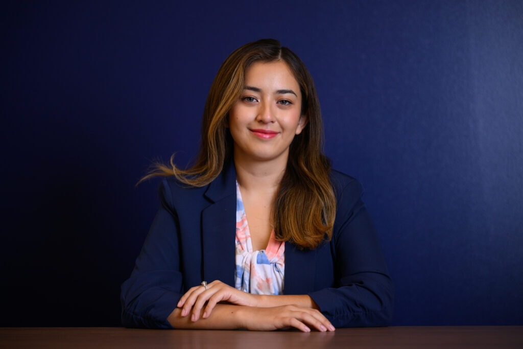 A professional photograph of Paola Ariza-Storch