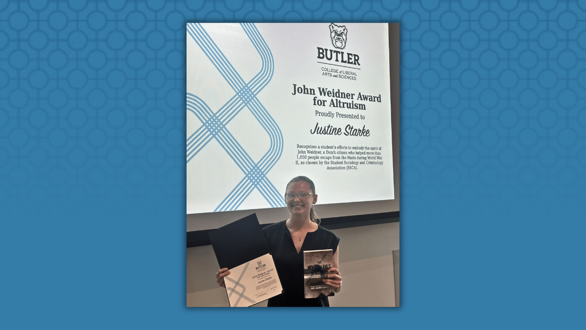 Justine Starke Named 2026 Recipient of John Henry Weidner Award for Altruism at Butler University 