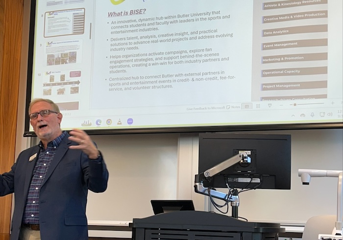 Picture of Robert Schultz in Innovation Session at Butler University