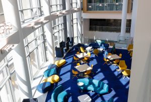 The new Sciences Complex atrium viewed from above