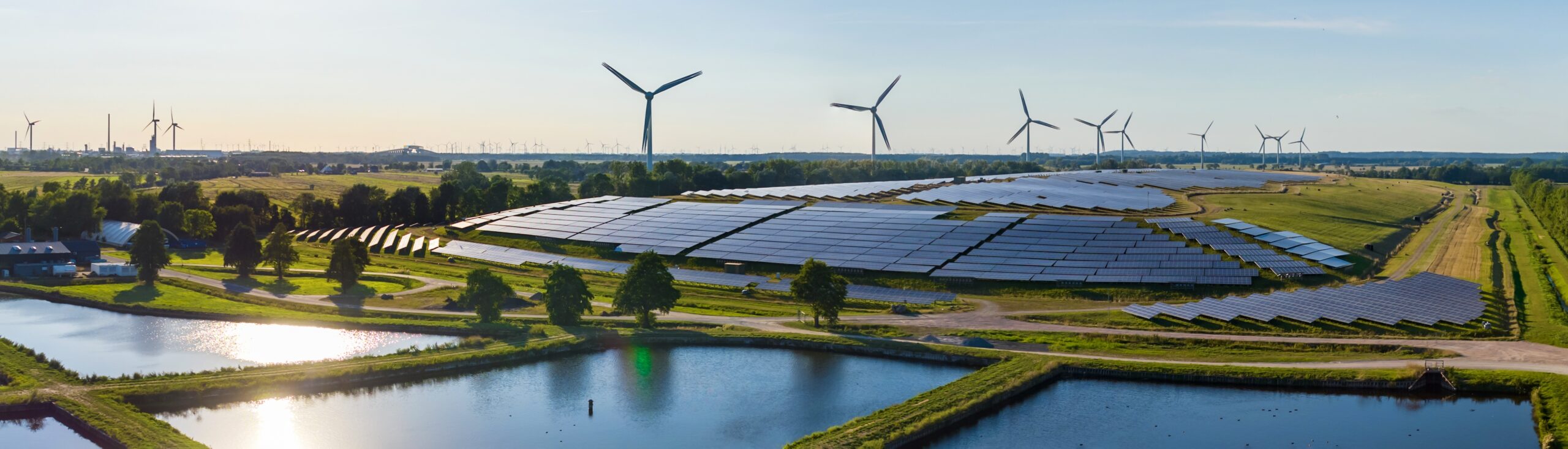 Windmills and solar panels