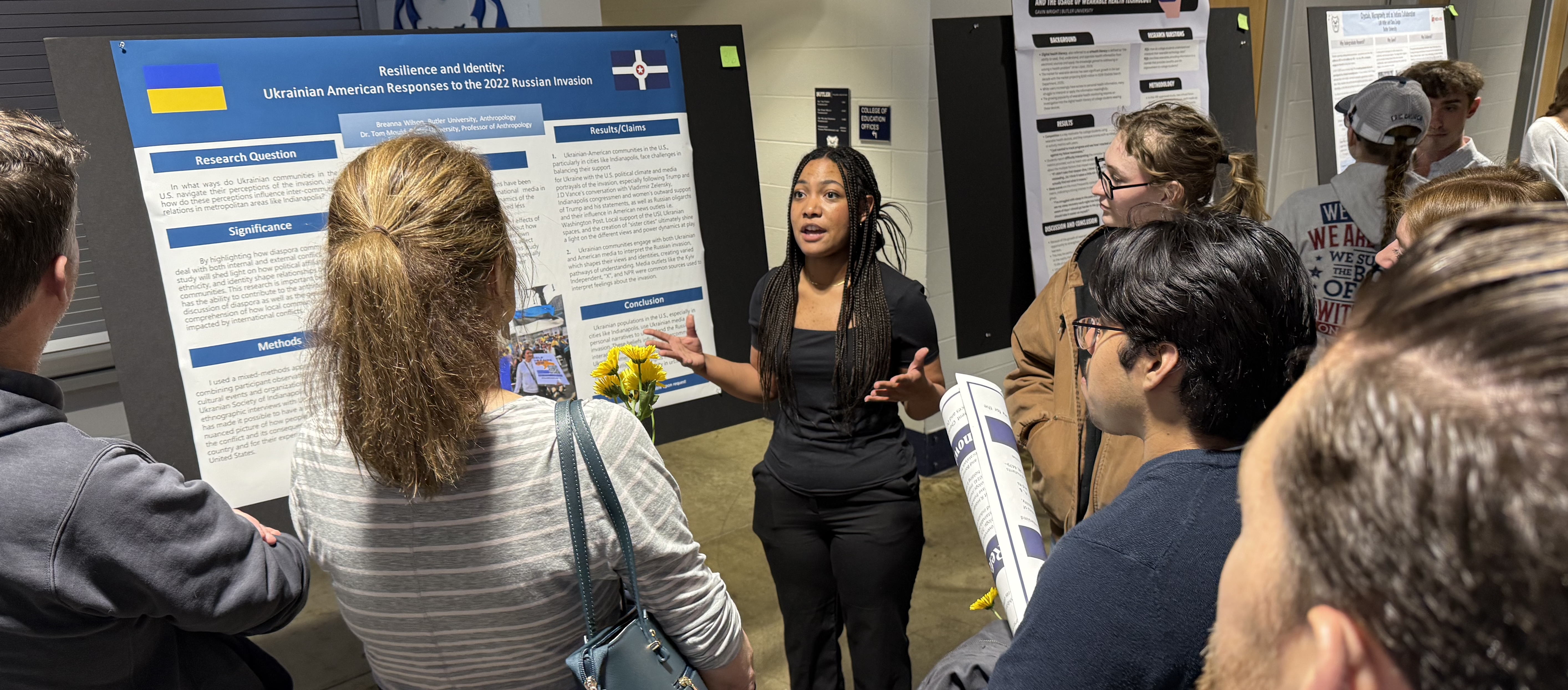 Student presenting at Undergraduate Research Conference