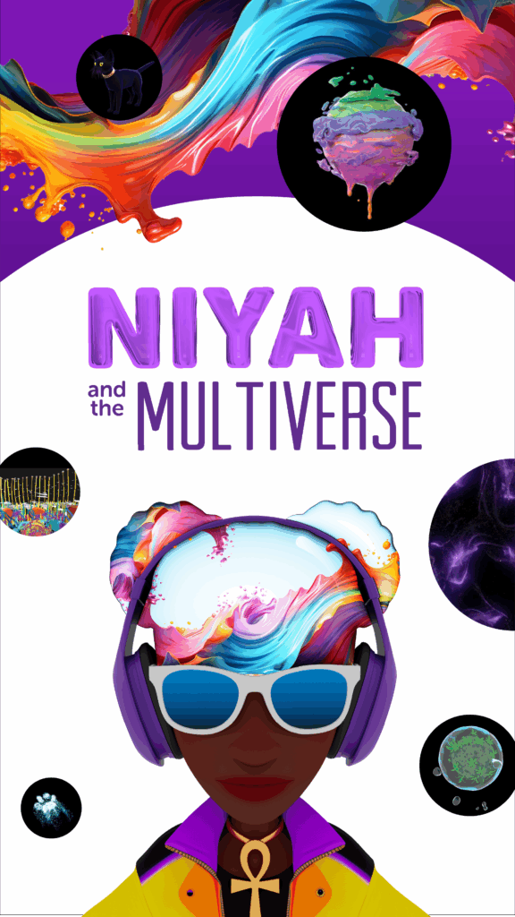 A promotional poster for the Niyah and the Multiverse planetarium show