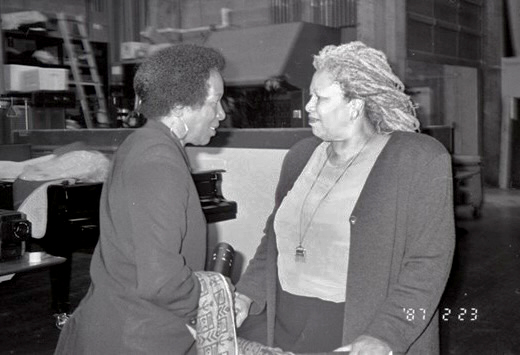Mari Evans and Toni Morrison speaking to each other.