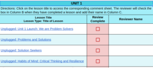 Textbook project: choosing lessons to review