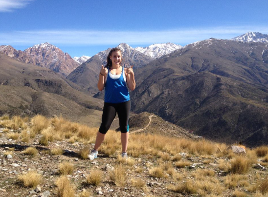 Ashley Zegiestowski on a hike in Argentina