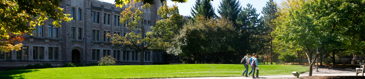 students walking on campus