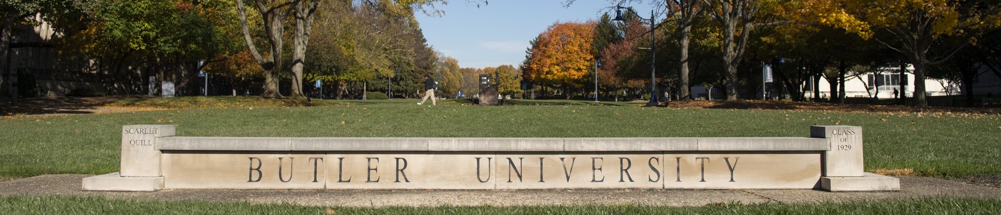 butler university concrete sign