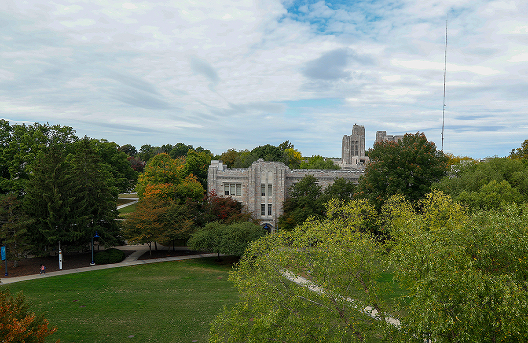 aerial view of campus