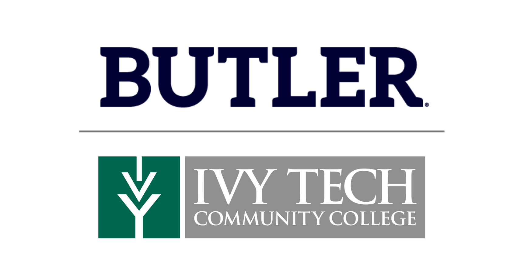 Butler University and Ivy Tech Community College logos