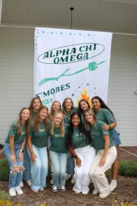 women outside of house for philanthropy event