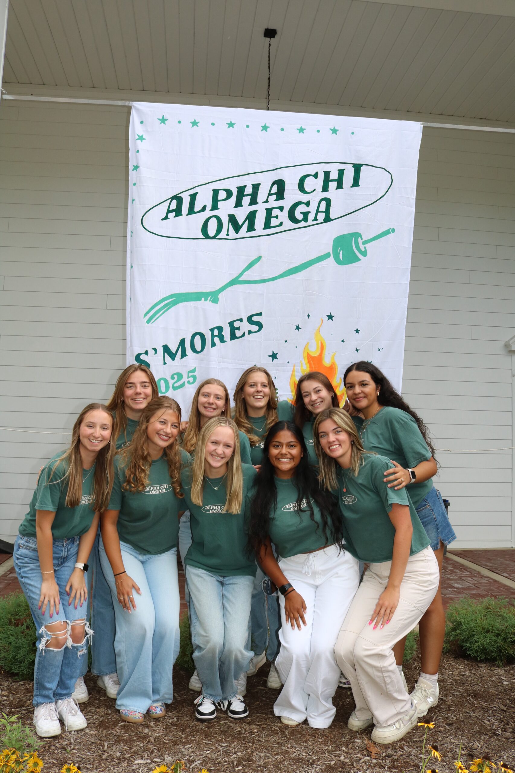women outside of house for philanthropy event
