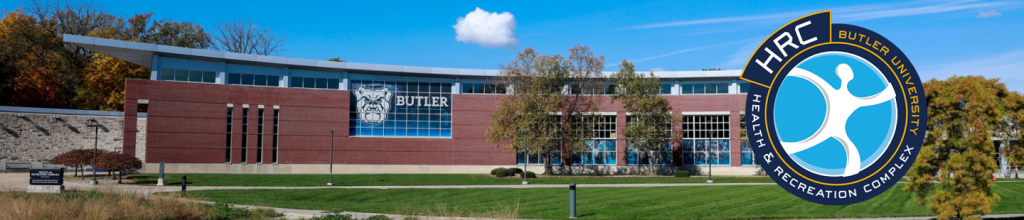 health and recreation complex with the logo on the banner