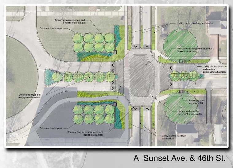 Picture of street improvements with the Butler Gateway Project