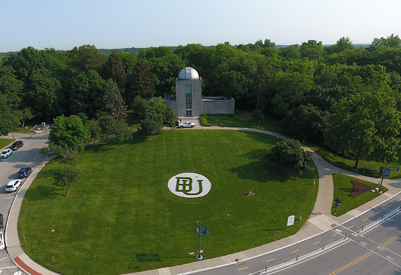 aerial view of the observatory