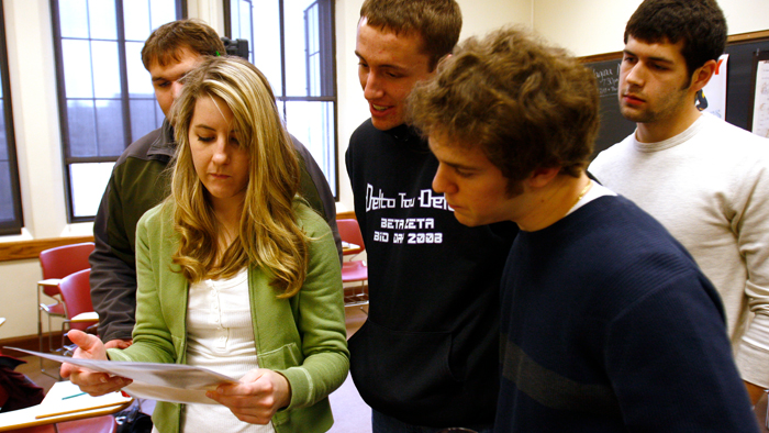 Faculty with students