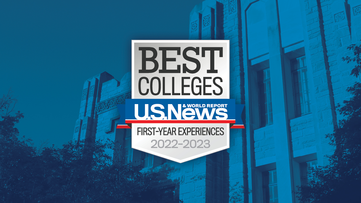 US News badge for first-year experience