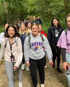 Professor Hudelson's Class on a Hike