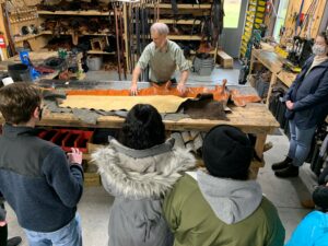 FYS Students visiting an Amish workshop