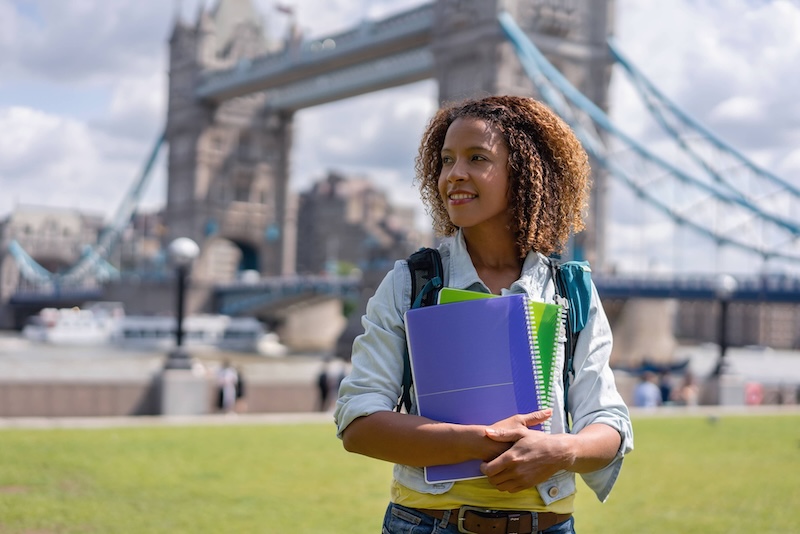 Image of a student in London