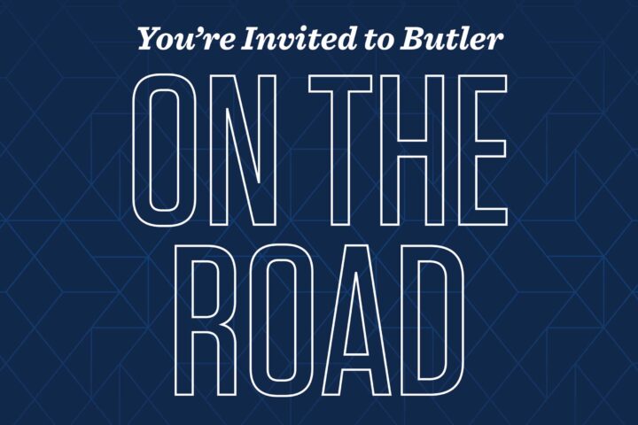 Invitation graphic that has text that says "You're invited to Butler On The Road."