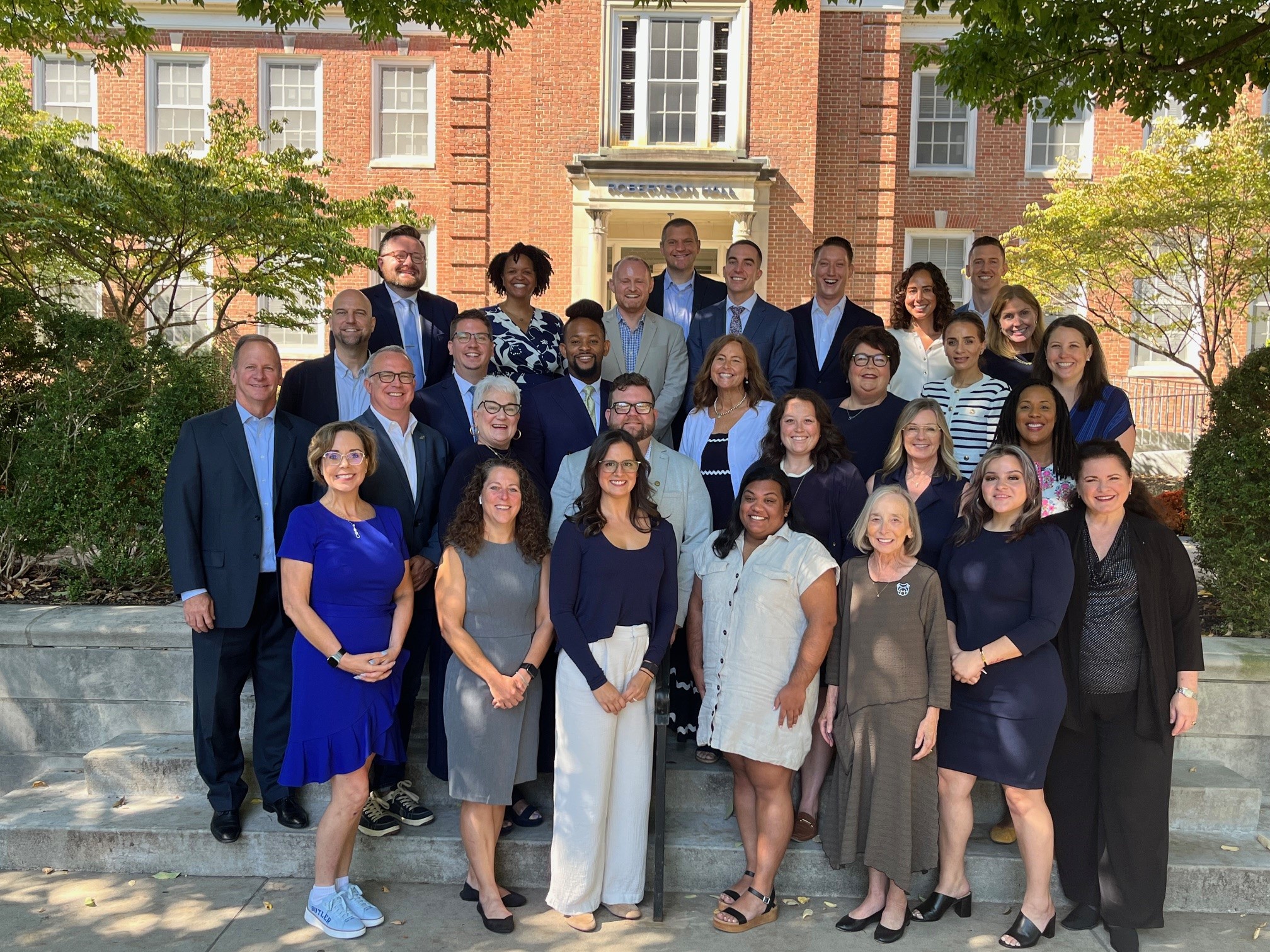 A group portrait of the Butler University Alumni Association (BUAA) Board of Directors.
